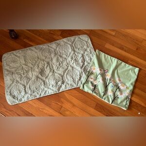 Sea fom Green Quilted King pillow sham and pillow cover